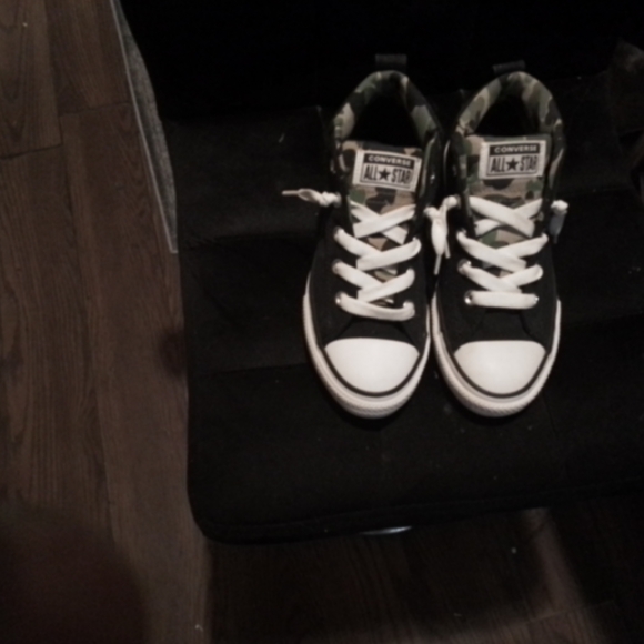 Converse Kids Black and White Sneakers - Picture 1 of 5